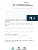 Por El Dengue, Trenes Argentinos Intensificó Las Fumigaciones en Trenes, Estaciones y Pasos A Nivel