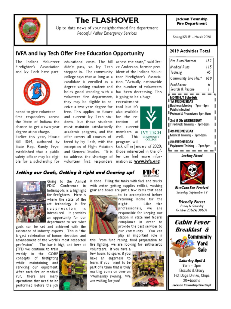 2020 Spring Edition of The FLASHOVER | PDF | Public Safety | Hazards