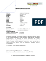 Certificado Dulce