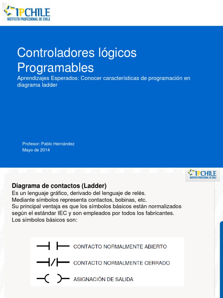 Clase 02 - Programacion Diagrama Escalera | PDF | Controlador lógico ...