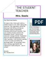 Studet Teaching Intro Letter