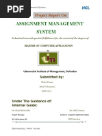 Assignment Management System Project Report