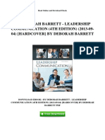 By Deborah Barrett Leadership Communication 4th Edition 2013 09 04 Hardcover by Deborah Barrett PDF