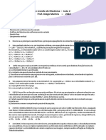 Revisão de Mecânica - 2o Ano - Lista 2 (2018) PDF