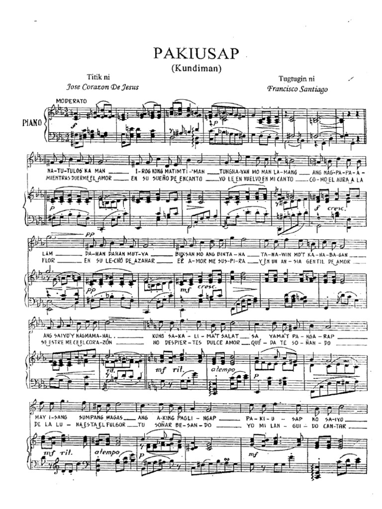 SANTIAGO F - Pakiusap | PDF