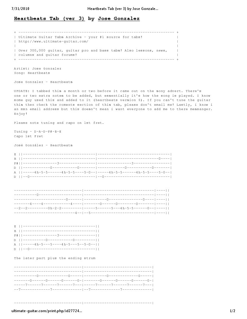 Far Away Jose Gonzalez Chords
