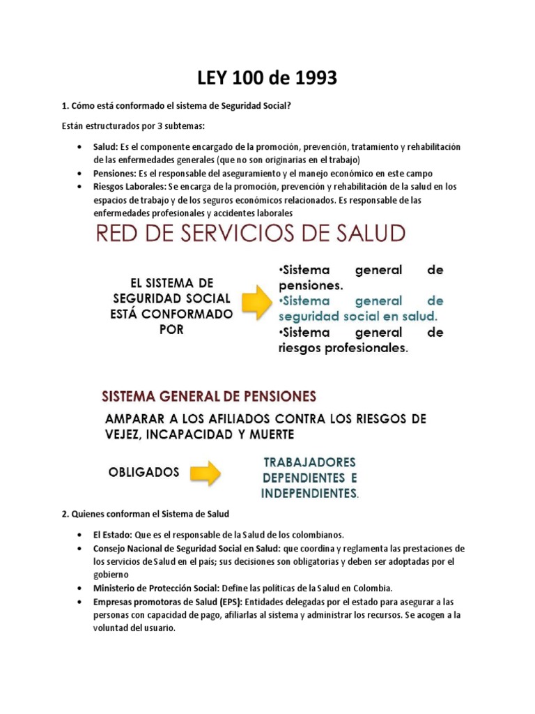 Estructura del Sistema de Salud en Colombia | PDF | Cuidado de la salud ...