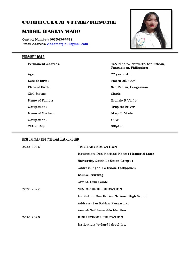Curriculum Vitae | PDF | Philippines | Medicine
