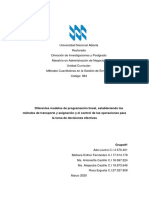 MAN - METODOS CUANTITATIVOS - Toma de Decisiones. Actividad 1