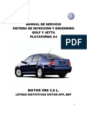 GOLF - JETTA VR6  L. Letras Distintivas de Motor AFP-BDF PDF | PDF |  Acelerador | Relé