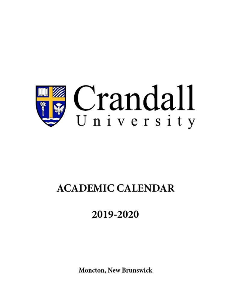 Crandall U Academic Calendar 2019 2020 | PDF | University | Academic Degree