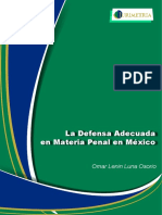 La Defensa Adecuada en Materia Penal en México