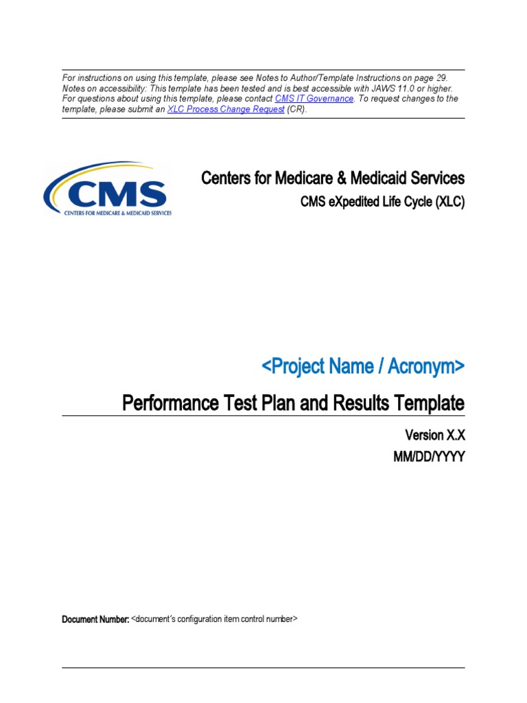 CMS Performance Test Plan Template | PDF | Input/Output | Thread ...