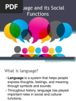 Language and Its Social Functions