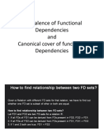Equivalence of Functional Dependencies