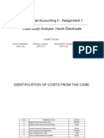 Managerial Accounting II Case Study Analysis Harsh Electricals