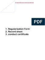 Regularisation Form -Elementary
