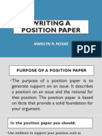 EAPP - Topic18 - Purpose and Parts of A Position Paper