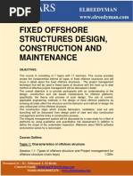 Offshore Structures Design Construction and Maintenance - Online Course - 2019