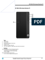 HP 280g3 Datasheet