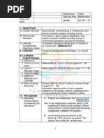 Grade 3 Multiplication Lesson Plan | PDF | Multiplication | Teaching ...