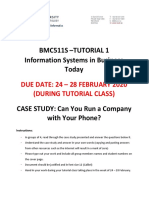 Tutorial 1 - Information Systems in Business Today