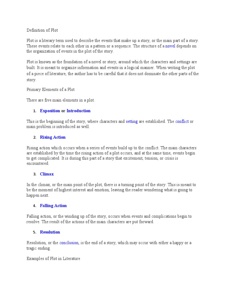 What Is The Definition Of Plot In Narrative