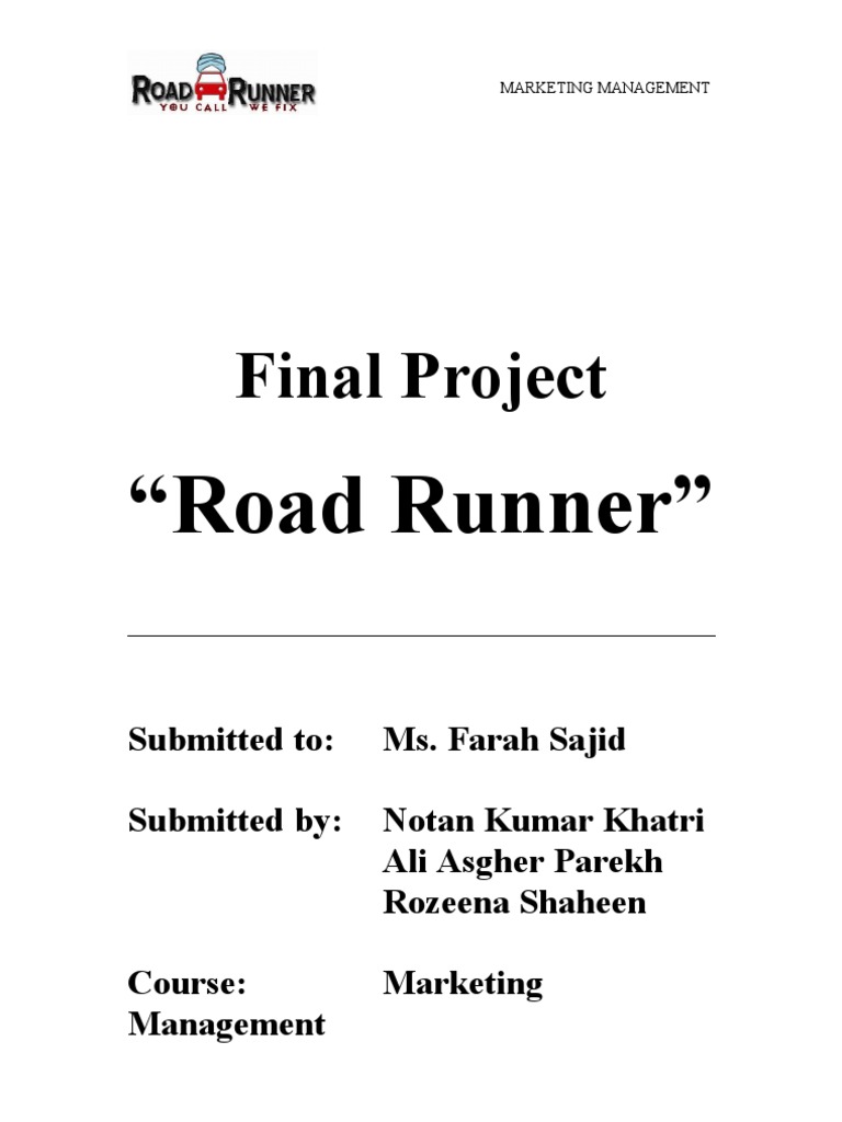 Imaginary Product Report Road Runner Service Shop PDF Advertising Car