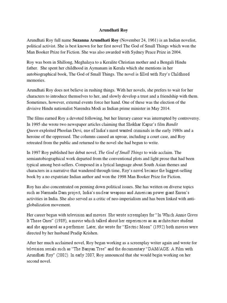 arundhati roy essays pdf