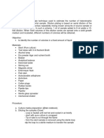 Dilution Plating Lab Report