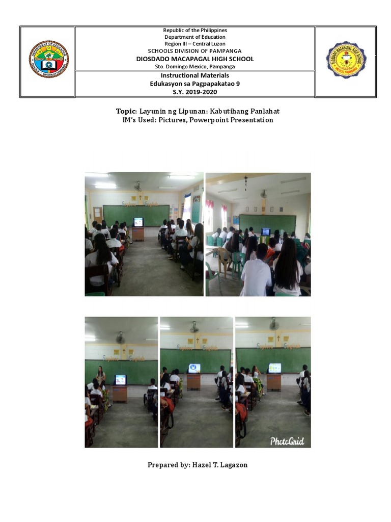 Instructional Materials Esp 9 1st QT PDF