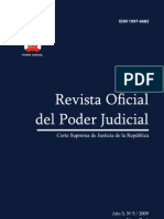 Revista Oficial del Poder Judicial Año 3 n.°  5, 2009