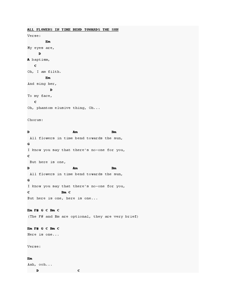 All Flowers in Time Bend Towards The Sun PDF