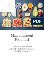 Macronutrient Food List