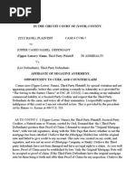 Affidavit of Negative Averment and Counterclaim