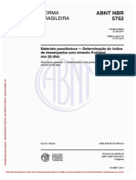 NBR-5752 - Indice de Atividade Pozolanica Cimento Portland Aos 28 Dias