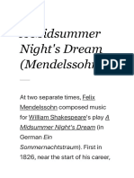 A Midsummer Night's Dream (Mendelssohn) - Wikipedia