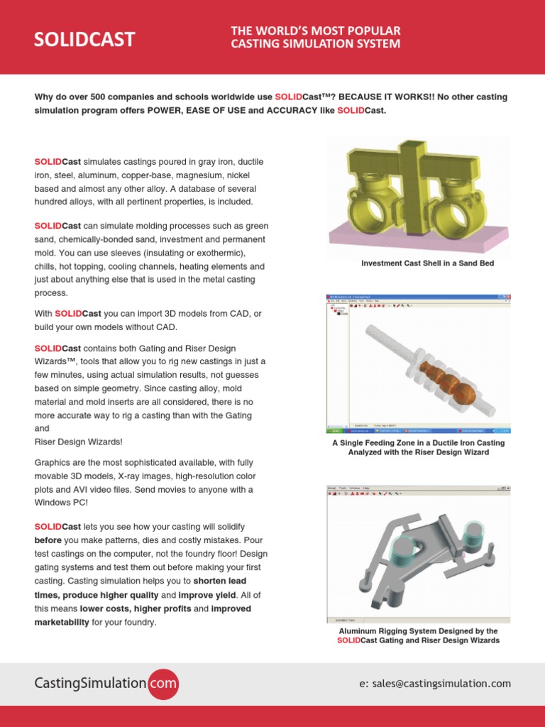 Optimize Casting Design with SOLIDCast | PDF | Foundry | Casting ...