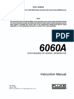 Fluke 6060A Fluke Signal Generator 100 KHZ To 1050 MHZ Service Manual-Fluke 6060A Instruction Service PDF
