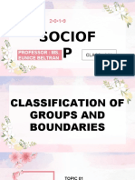 Sociology: Classification of Groups and Boundaries