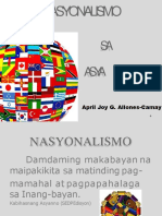 Aralin 2 Pag Usbong NG Nasyonalismo at Paglaya NG Mga Bansa Sa Timog at Kanlurang Asya