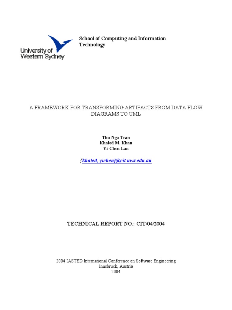 A Framework For Transforming Artifacts From Data Flow Diagrams To | PDF ...