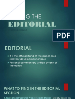 Writing the Editorial: Types and Purposes