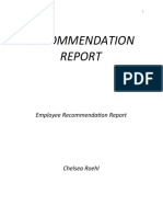 Employee Recommendation Report