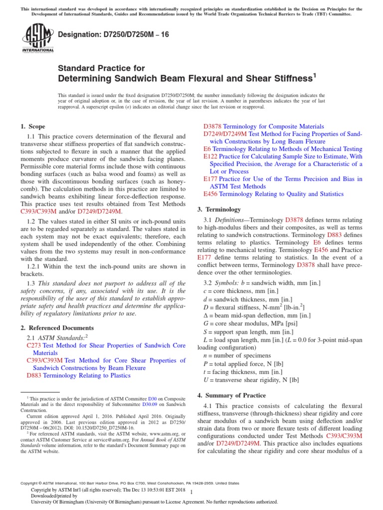 ASTM Testing | PDF | Bending | Young's Modulus