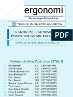 Sosialisasi Ergonomi Dan Perancangan Sistem Kerja Ii