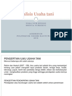 Analisis Usaha Tani