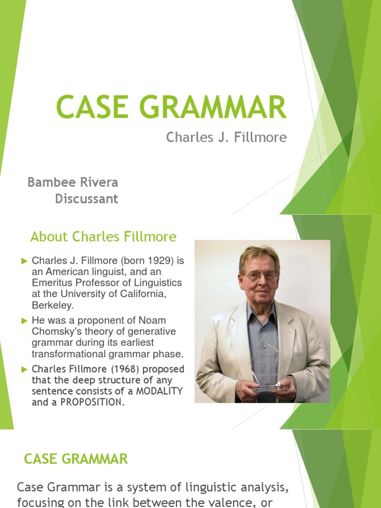Case Grammar PDF Philology Language Arts & Discipline