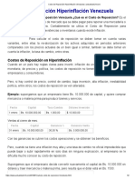 Costo de Reposición Hiperinflación Venezuela