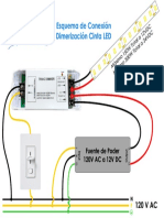 Esquema de conexión Dimmer Cinta LED x triac